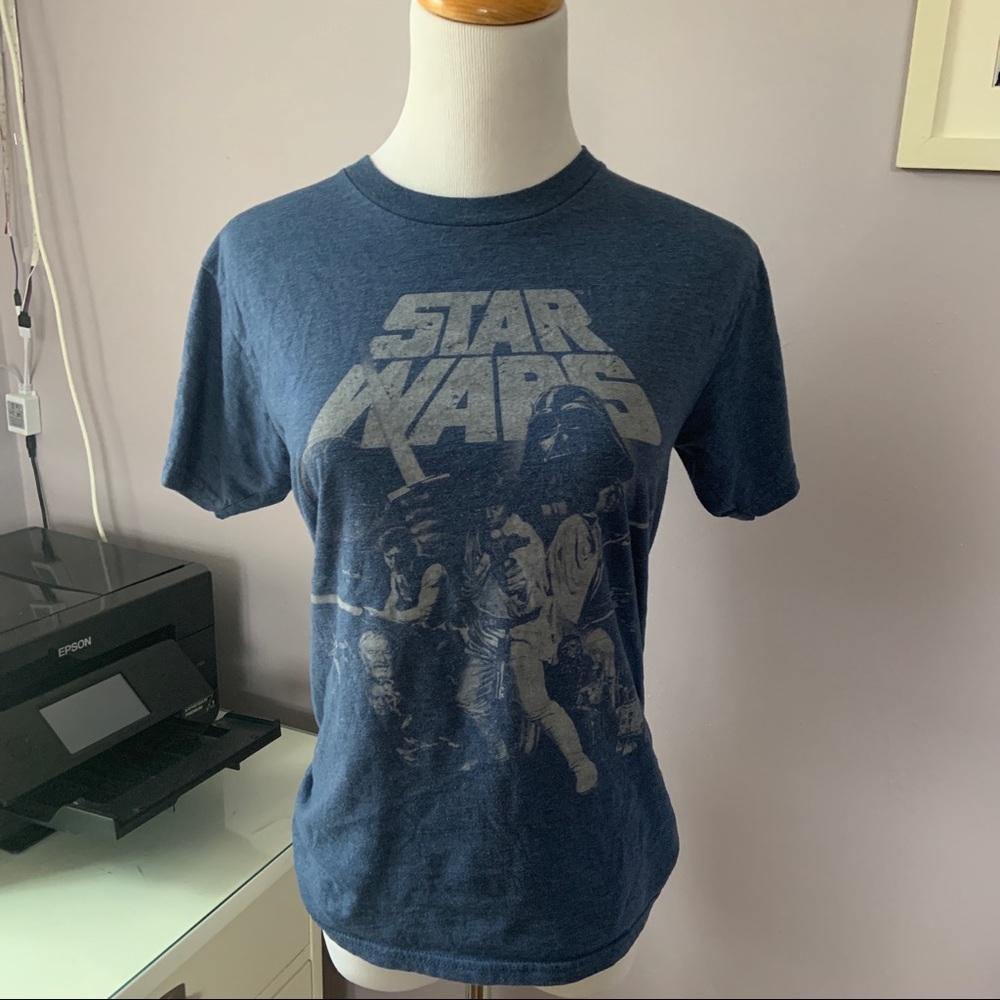 blue star wars t-shirt